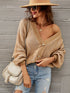 'Fauna' V-Neck Knit Cardigan - Celes Fashion